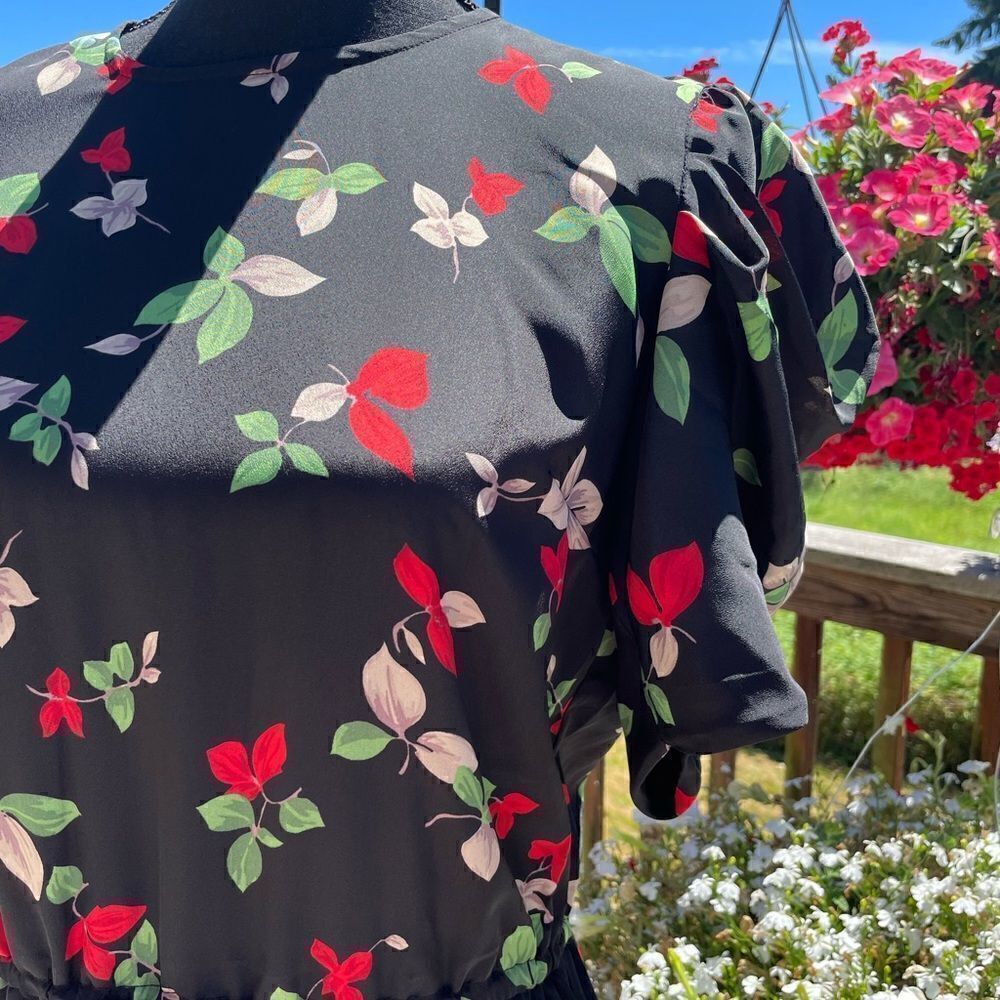 Botanical Print Mini Dress  - Picture 4 of 9